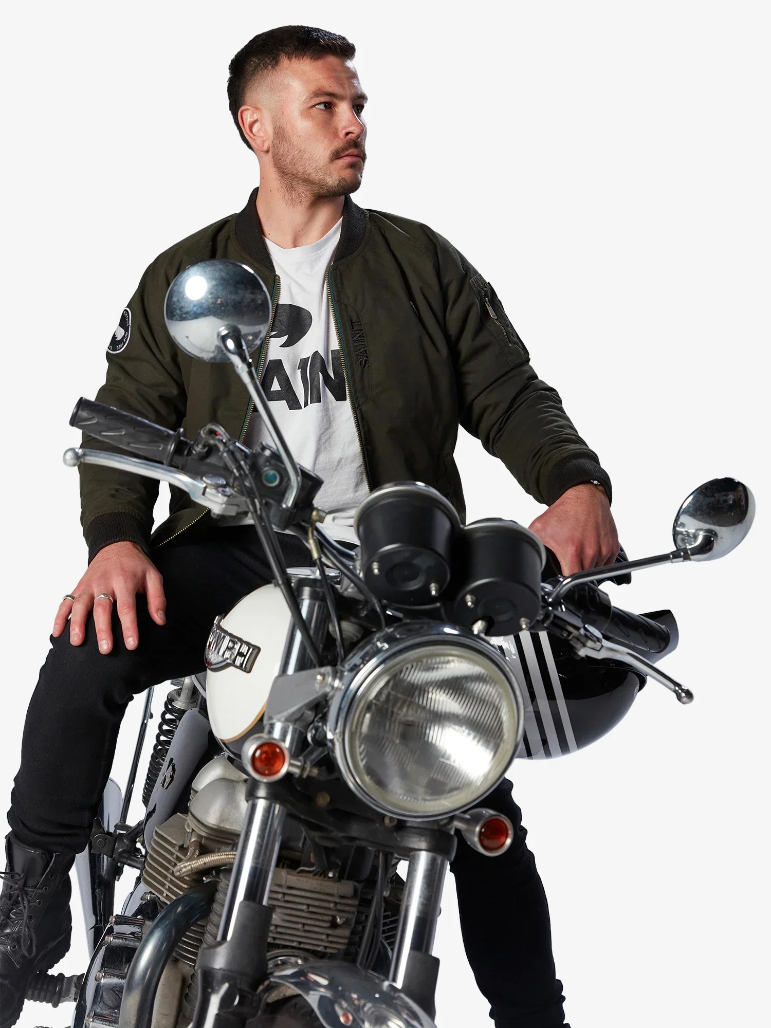 Armored Bomber Jacket | Olive Green | Armor Included - Image 10