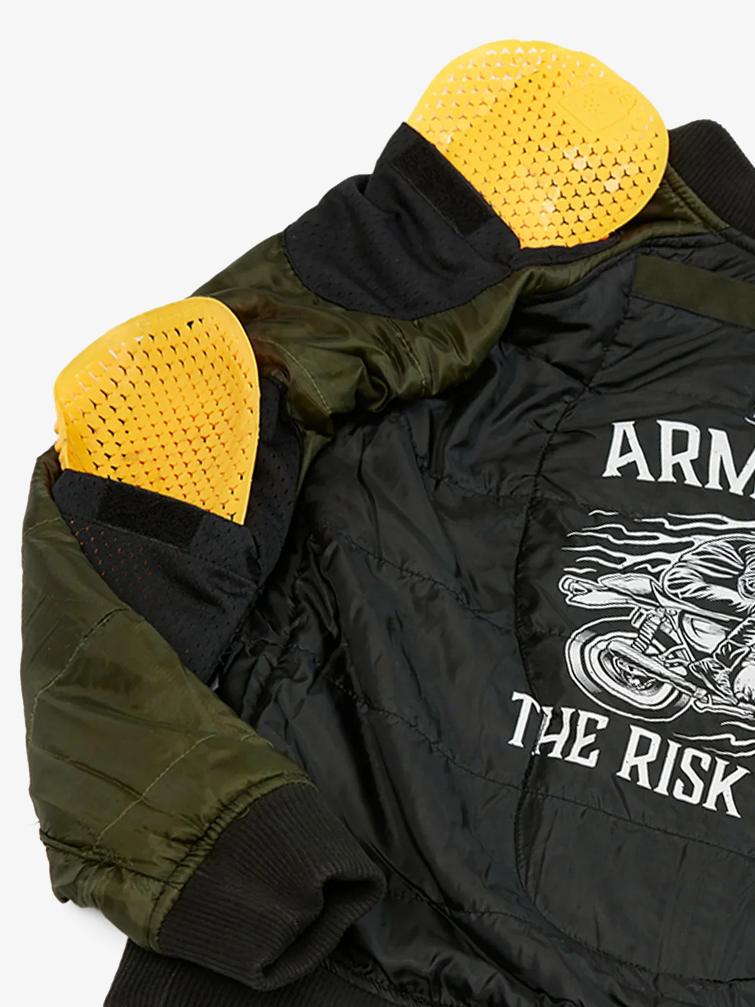 Armored Bomber Jacket | Olive Green | Armor Included - Image 8