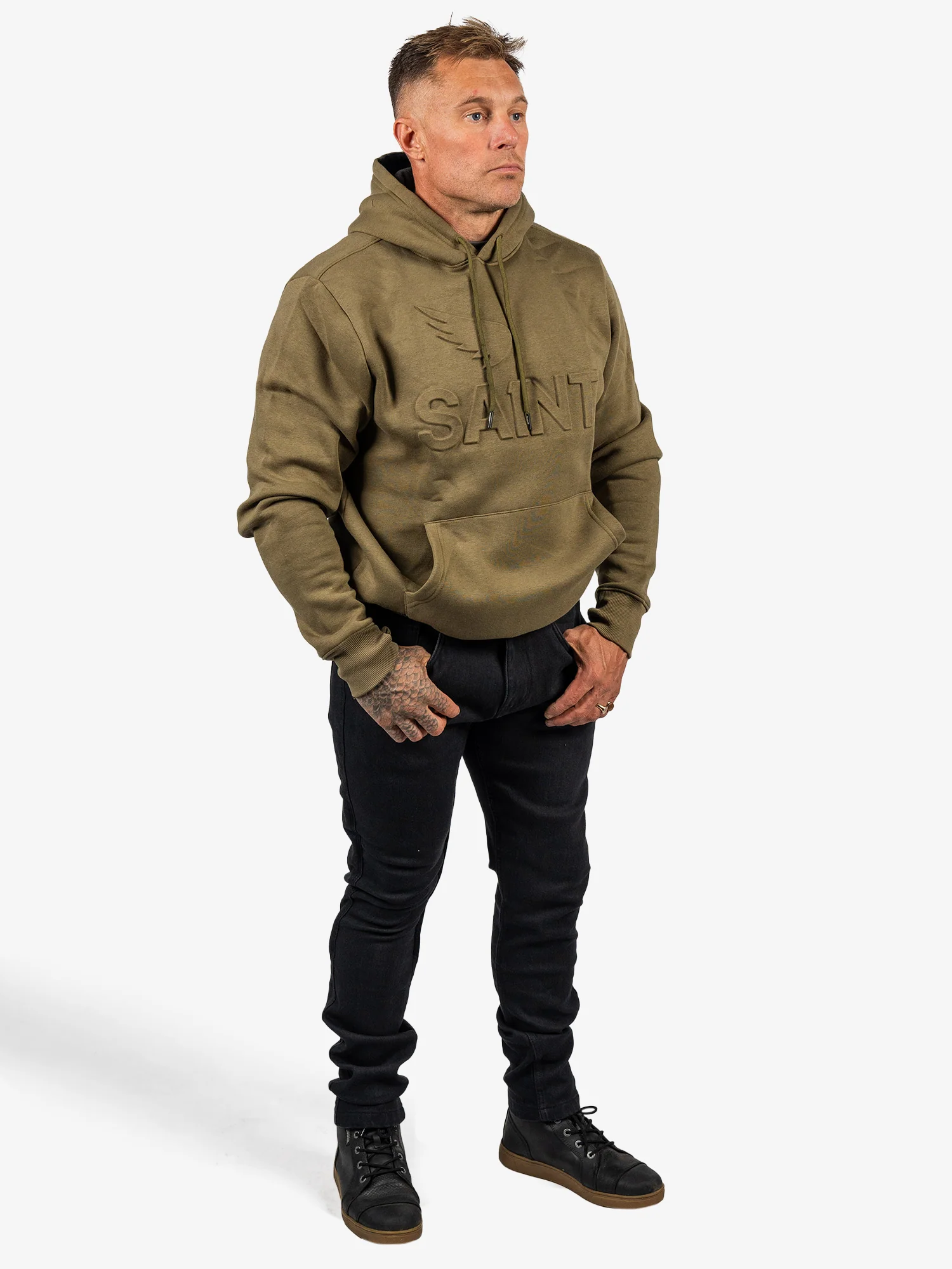 Embossed Cotton Tencel Hoodie - Image 3