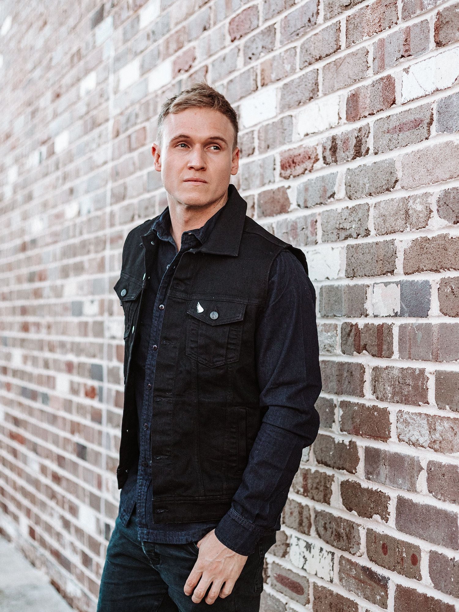 SA1NT Moto Denim Vest | Black - Image 5