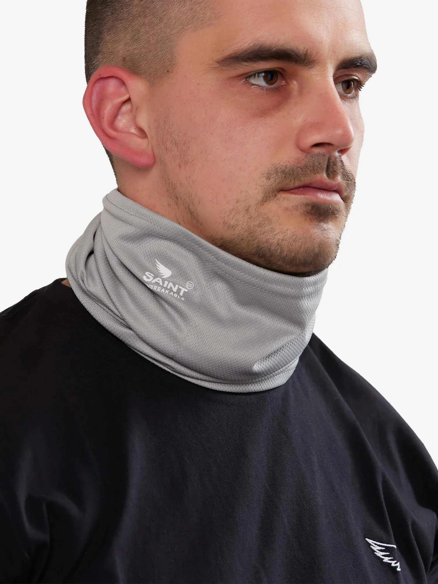 SA1NT Neck Gaiter with Filter | Light Grey - Image 2