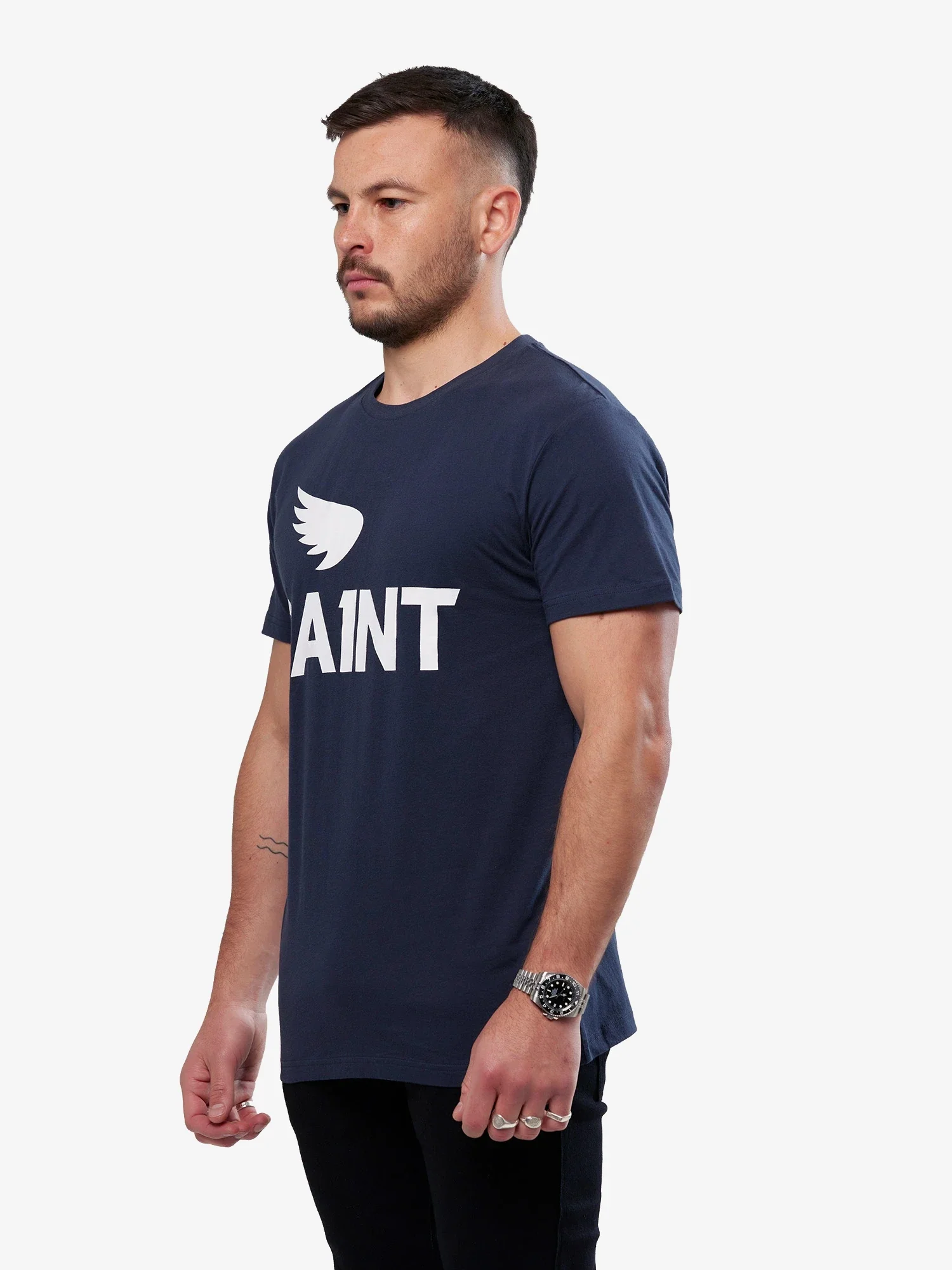 SA1NT No. 1 Tee | Petrol Blue - Image 4
