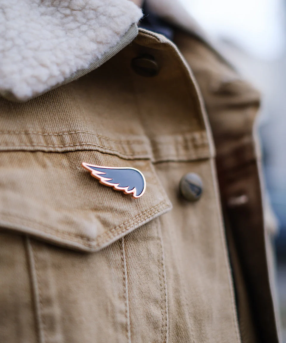 SA1NT Wing Pin | Black/Silver - Image 2