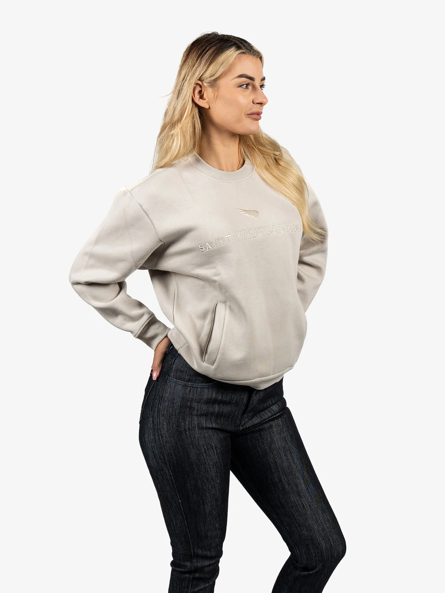 SA1NT Women's Embroidered Crew - Image 3
