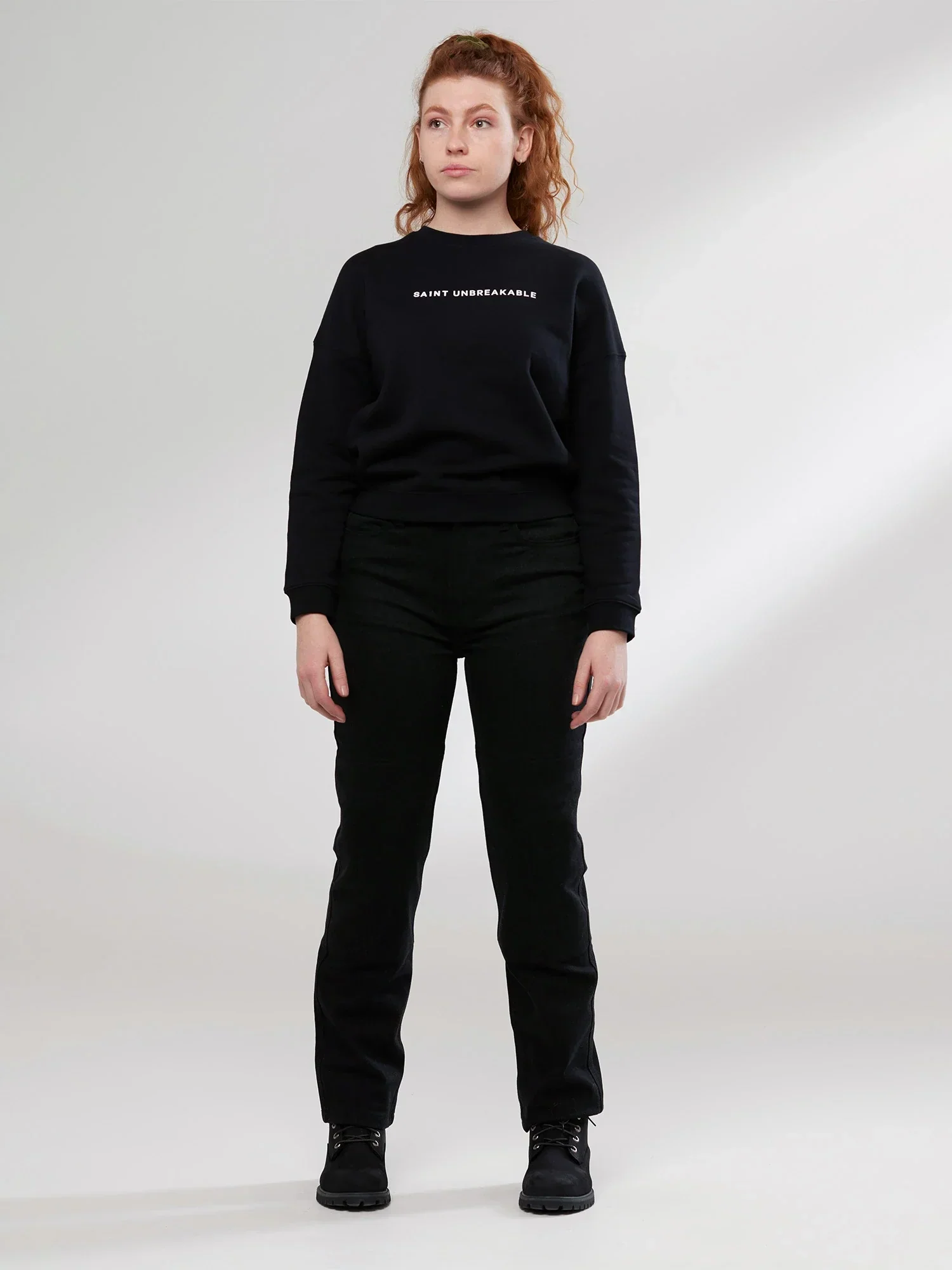 SA1NT Women's Unbreakable Minimalistic Crew | Black - Image 3