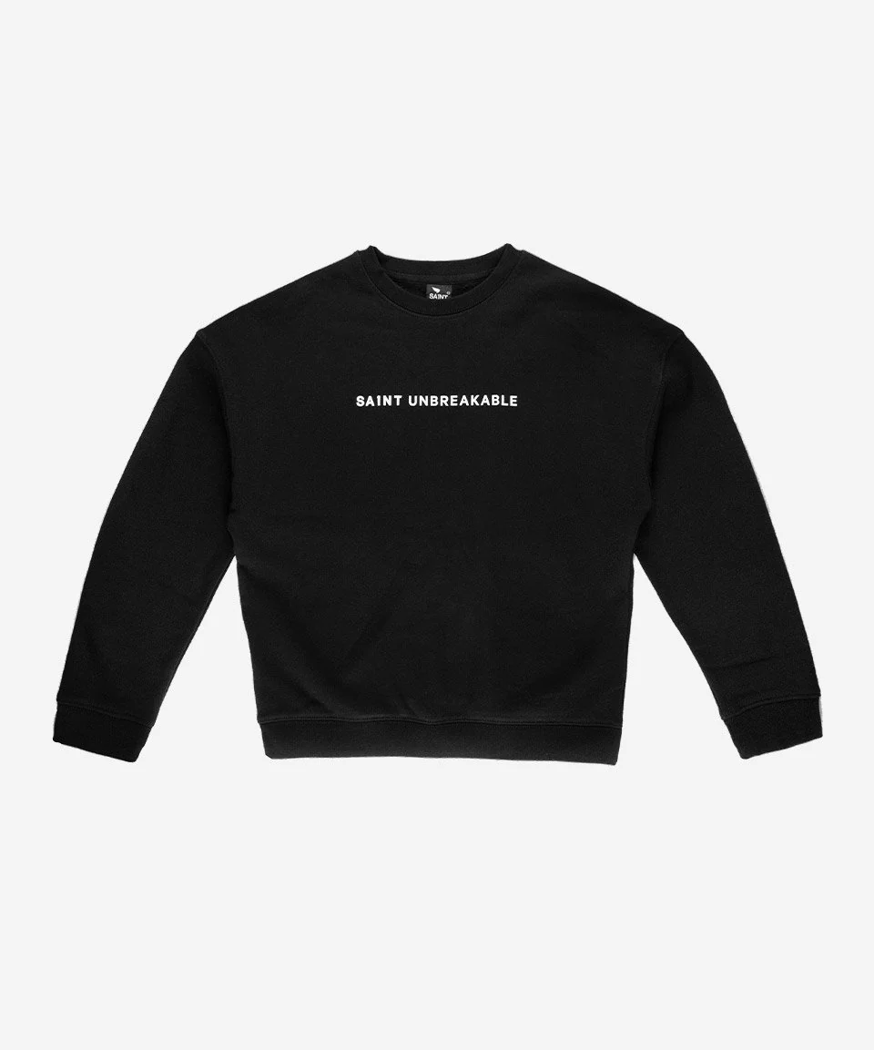 SA1NT Women's Unbreakable Minimalistic Crew | Black - Image 5