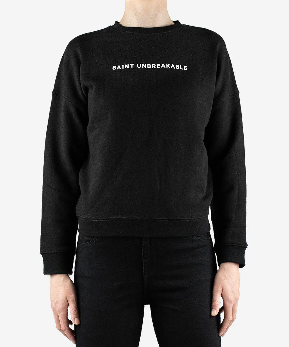 SA1NT Women's Unbreakable Minimalistic Crew | Black - Image 6