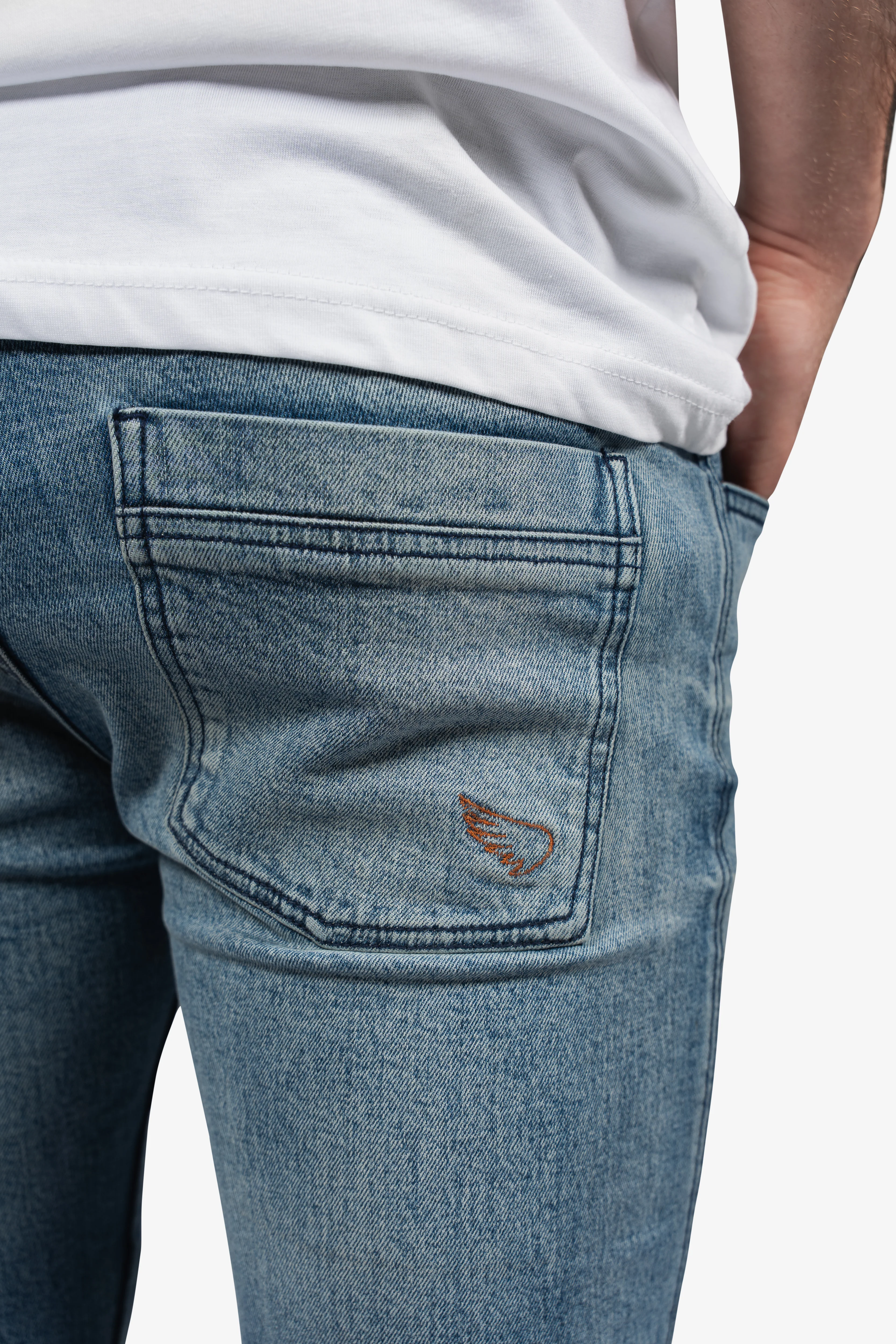 Unbreakable 12oz Coretec Slim Jeans | Bleached | Armors Included - Image 4