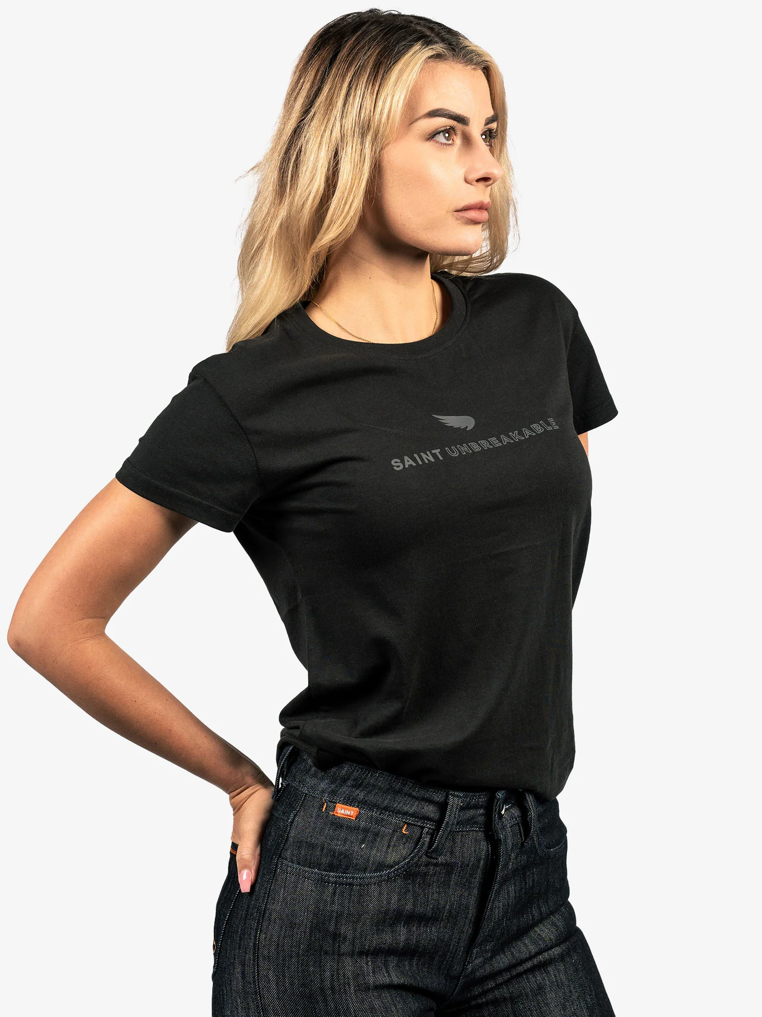 Women's SA1NT Wing Cotton Tencel Tee - Image 3
