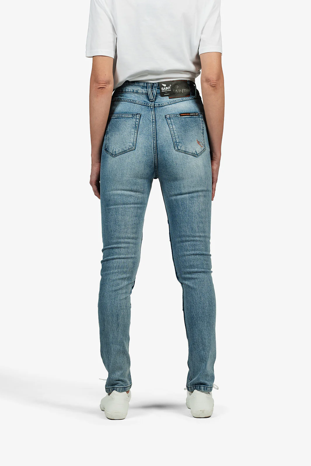 Women's Unbreakable Coretec 12oz Skinny Jeans | Bleached | Armors Included - Image 3