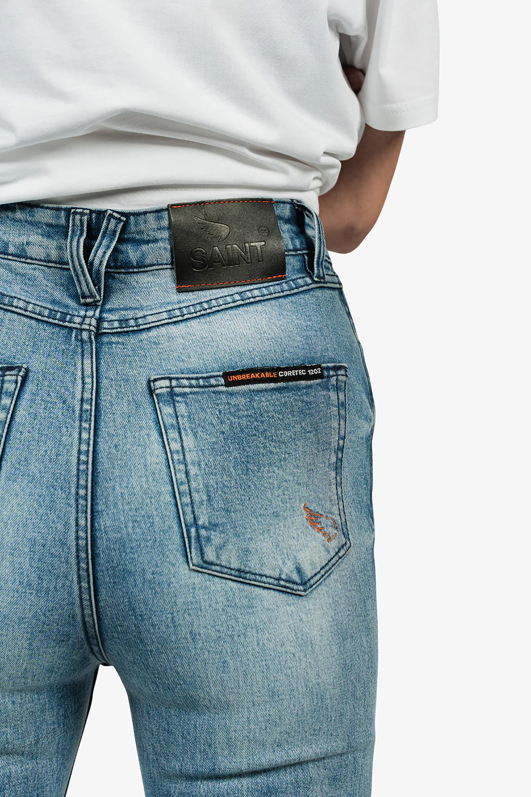 Women's Unbreakable Coretec 12oz Skinny Jeans | Bleached | Armors Included - Image 5