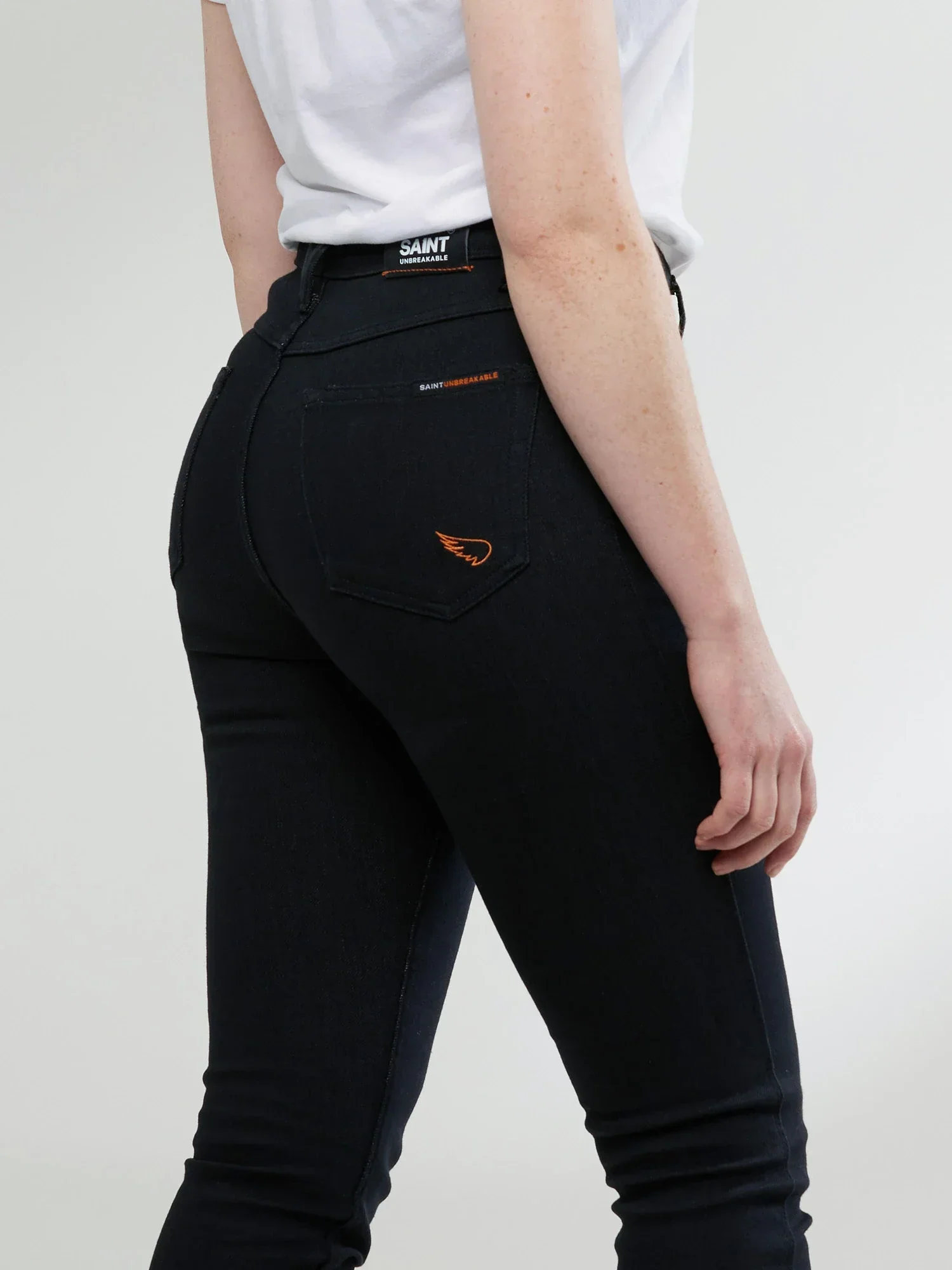 Women's Unbreakable High Rise Skinny Jeans | Black | Armor Pockets - Image 5