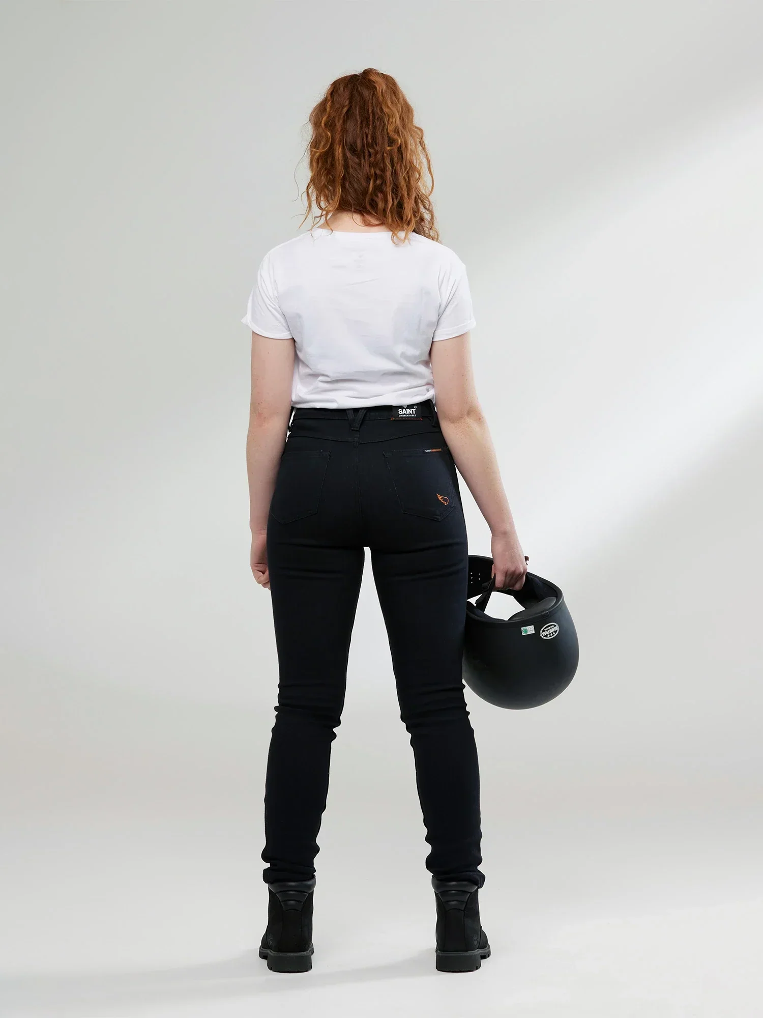 Women's Unbreakable High Rise Skinny Jeans | Black | Armor Pockets - Image 7