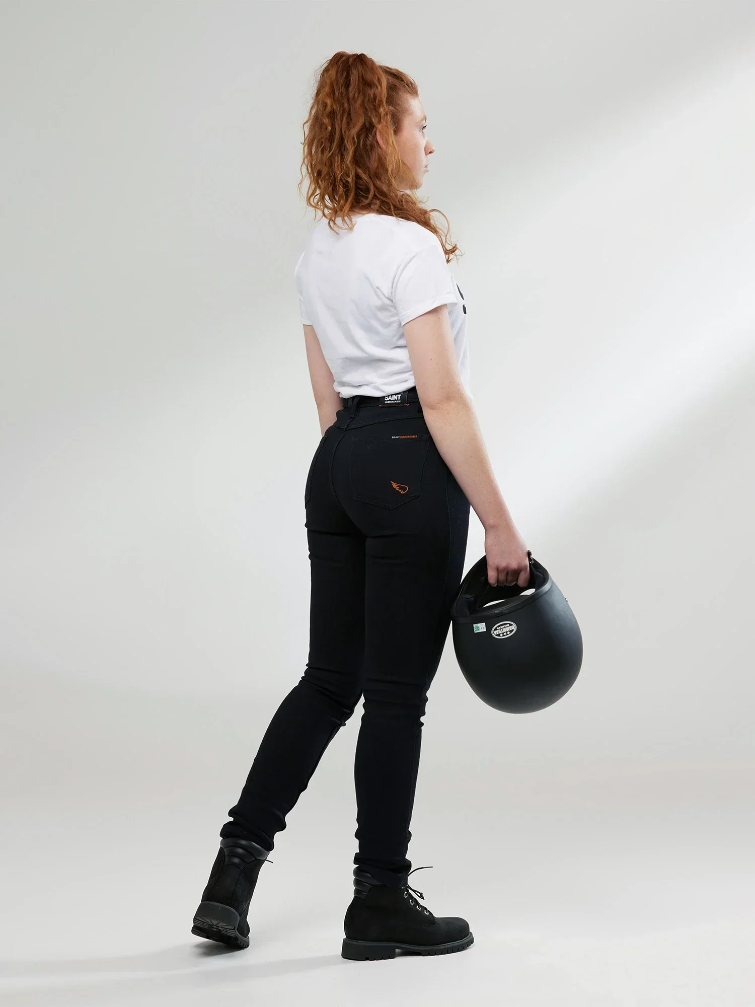 Women's Unbreakable High Rise Skinny Jeans | Black | Armor Pockets - Image 8